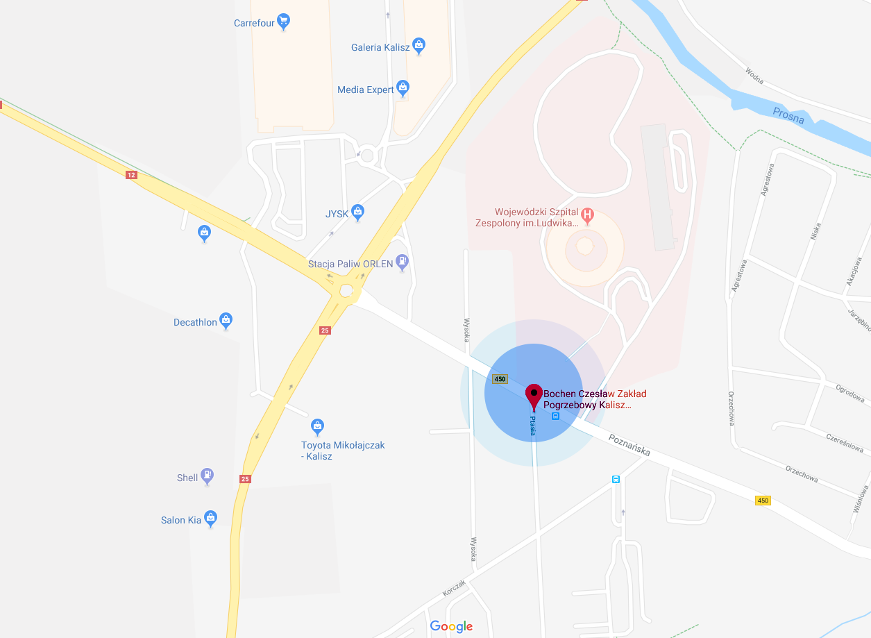 Bochen Pogrzeby Kalisz - Jak dojechać